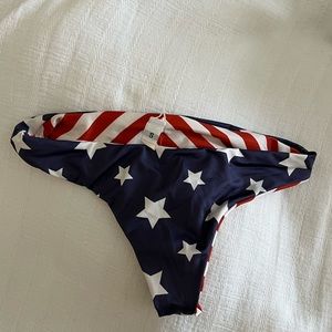 Red white and blue bikini bottoms